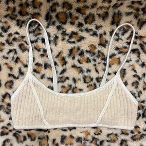 Danielle Guizio rib knit seam bra